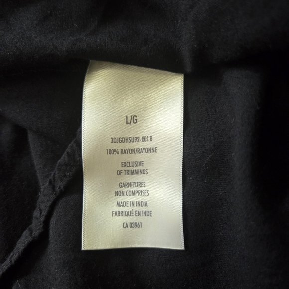 Denver Hayes Black Pleated Midi Dress Size L - Picture 5 of 6